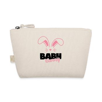 Rosa Baby Hase Mädchen Girl - Bio-Täschchen - Natur - Vorne