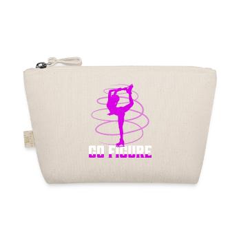 Go Figure Skating Figure Skater - Organic Pouch - nature - Front