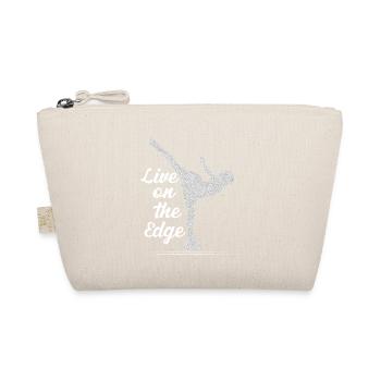 Live on the Edge Figure Skater Skating - Organic Pouch - nature - Front