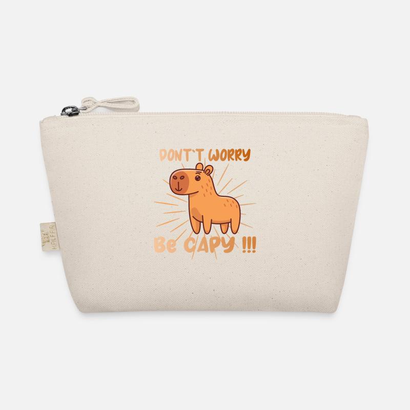 Capy Capybara Animal be Happy be Capy - Bio-Täschchen - Natur
