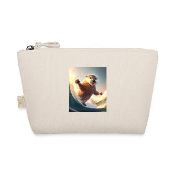 Beach Vibe Otter Cool Surfing Otter - Organic Pouch - nature - Front