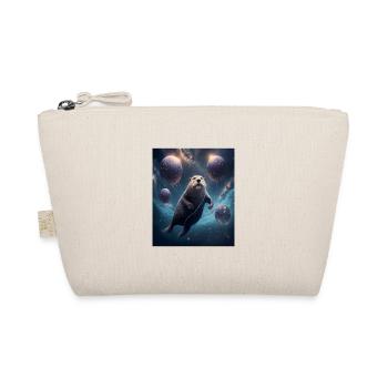 Funny Space Otters Space Otter With Planet - Organic Pouch - nature - Front