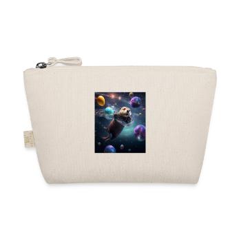 Funny Space Otters Space Otter With Planet - Organic Pouch - nature - Front