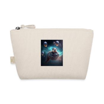 Funny Space Otters Space Otter With Planet - Organic Pouch - nature - Front