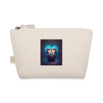 Kawaii Otter Pet Otter Couple se tenant la main - Trousse biologique - nature - Devant