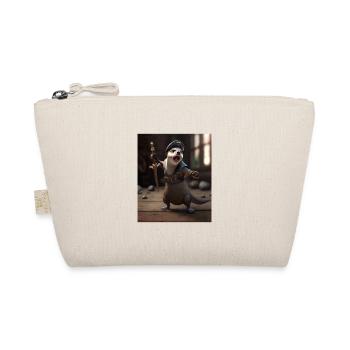 Cute Sea Otter Pet Dabbing Pirate Otter - Organic Pouch - nature - Front