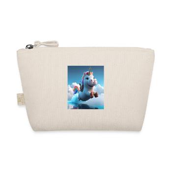 Cute Rainbow Unicorn Otter Riding A Unicorn - Organic Pouch - nature - Front