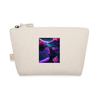 Cool Sea Otter Design Synthwave Wandering Otter - Organic Pouch - nature - Front
