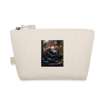 Cute Otter Bed Time Funny Bored Sleepyhead Otter - Bio-Täschchen - Natur - Vorne