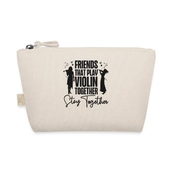 Violin Violinist Besties Buddies - Bio-Täschchen - Natur - Vorne