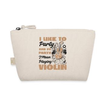Violin Violinist I Like To Party - Bio-Täschchen - Natur - Vorne