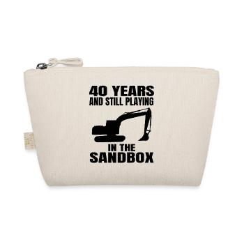 Excavator Driver 40th Birthday Construction Worker Excavation - Organic Pouch - nature - Front