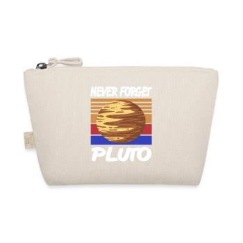 NEVER Forget Pluto Retro Vintage Planet Space - Organic Pouch - nature - Front