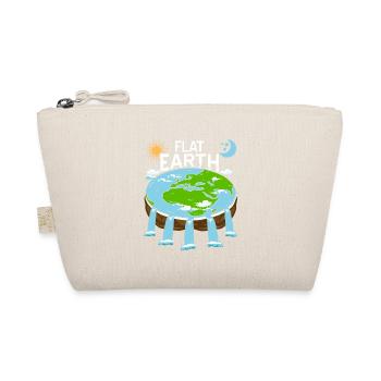 FLAT Earth Retro Flat Earther Designs - Organic Pouch - nature - Front