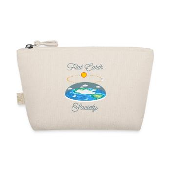 Flat Earth Society Retro Cool Flat Earther T-Shirt - Organic Pouch - nature - Front
