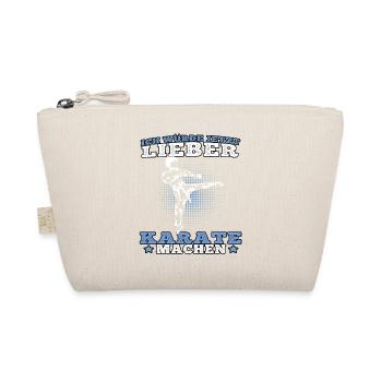 Lieber Karate Karateka asiatischer Kampfsport - Bio-Täschchen - Natur - Vorne