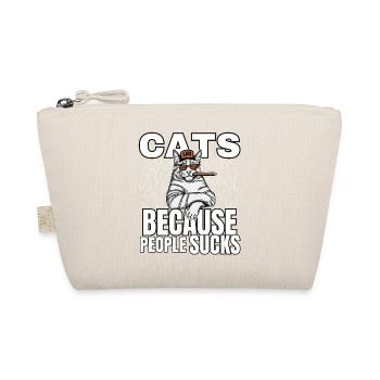 Katzen Katze Katzenshirt Katze Geschenkidee kitten - Bio-Täschchen - Natur - Vorne