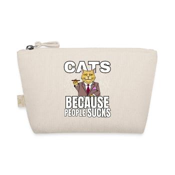 Katzen Katze Katzenshirt Katze Geschenkidee kitten - Bio-Täschchen - Natur - Vorne