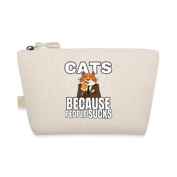 Katzen Katze Katzenshirt Katze Geschenkidee kitten - Bio-Täschchen - Natur - Vorne