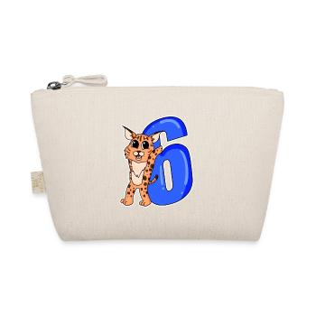 6 years old - 6th birthday with animal motif - Organic Pouch - nature - Front