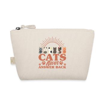 Katze Katzen Liebhaber Katzenmama Geschenk - Bio-Täschchen - Natur - Vorne