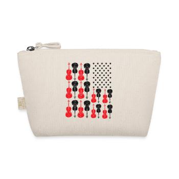 Violin Violinist Usa American Flag - Organic Pouch - nature - Front