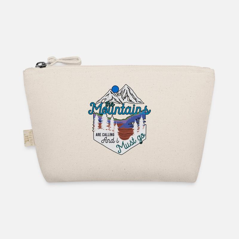 The Mountains Are Calling Hiking Mountains Camping Organic Pouch