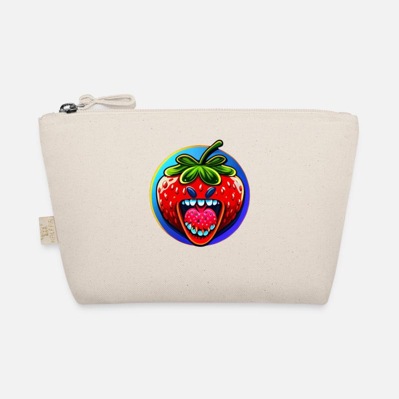 Erdbeeren machen glücklich und sind lecker Bio-Täschchen