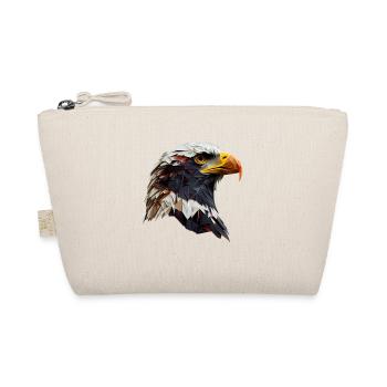 Cooles Polygon Design Mit Einem Weißkopfseeadler - Bio-Täschchen - Natur - Vorne
