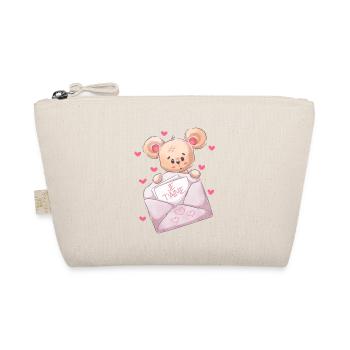 Vetement nounours pour enfant ,JE T AIME - Trousse biologique - nature - Devant