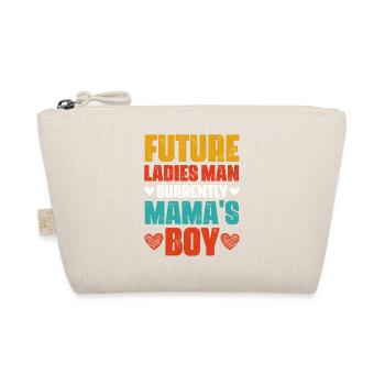 Future Ladies Man Currently Mama s Boy funny gift - Organic Pouch - nature - Front