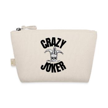 crasy joker, crazy, gift man, woman, humor - Organic Pouch - nature - Front