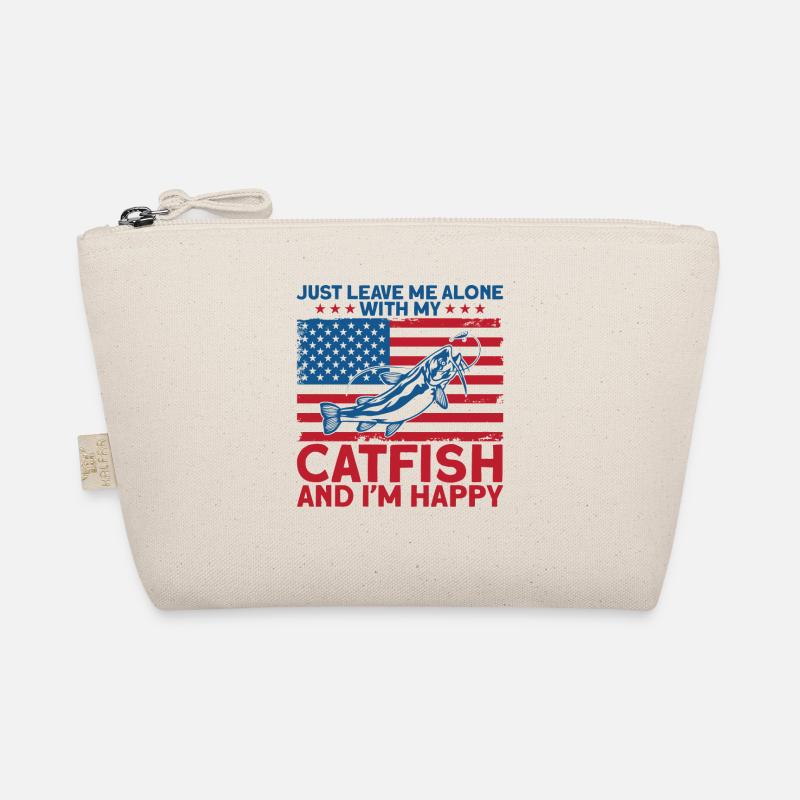 Alone with catfish happy catfish fishing gift Organic Pouch