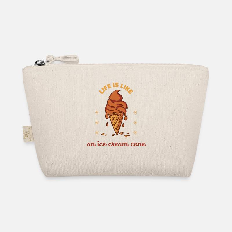 La vie est comme un cornet de crème glacée drôle Trousse biologique