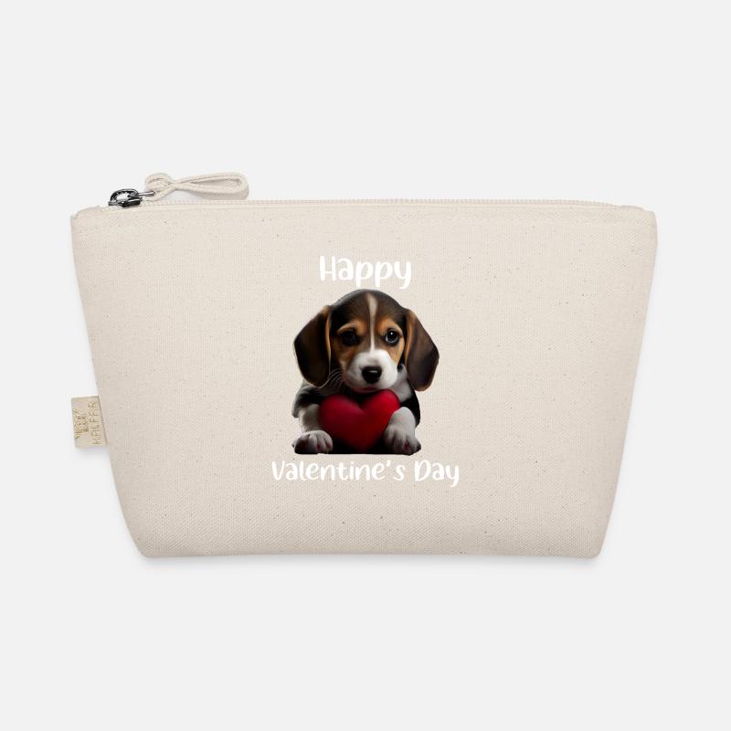 Happy Valentins Day Beagle Bio-Täschchen