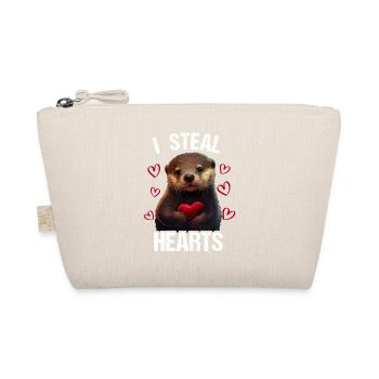 Je vole des cœurs Loutre - Trousse biologique - nature - Devant