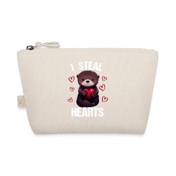 Je vole des cœurs Loutre - Trousse biologique - nature - Devant