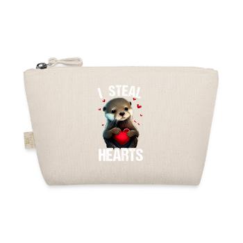 Je vole des cœurs Loutre - Trousse biologique - nature - Devant
