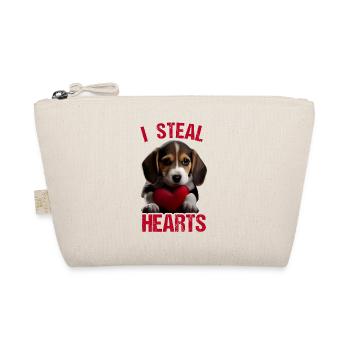 I steal hearts Hund Beagle - Bio-Täschchen - Natur - Vorne