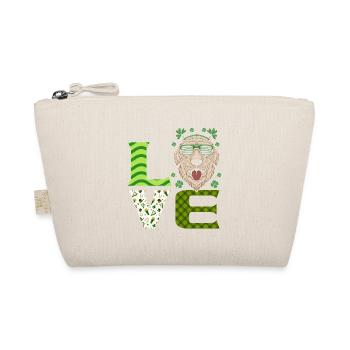 Liebe Niedlicher Hund Tierrechte St. Patrick's - Bio-Täschchen - Natur - Vorne
