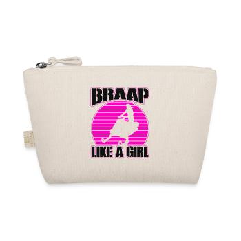 Braap Like A Girl Motorschlitten-schneemobilfahrer - Bio-Täschchen - Natur - Vorne