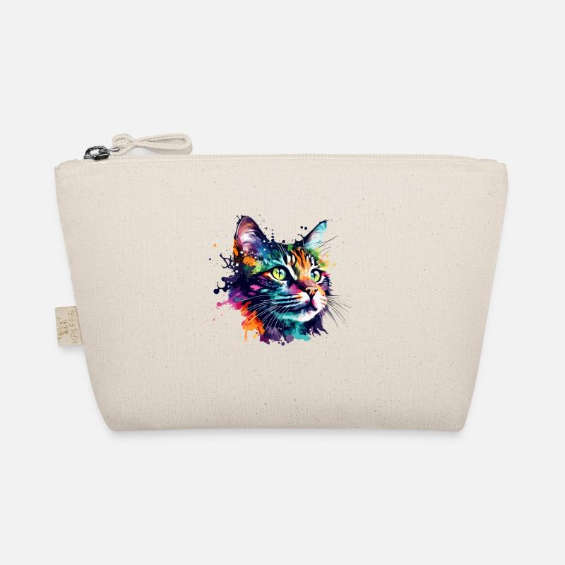 Mignon petit chat Pour les amoureux des chats Coloré Trousse biologique