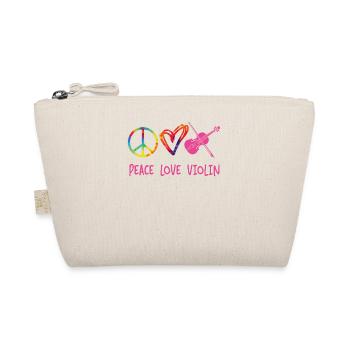 Violin Violinist Girl Tie Dye - Organic Pouch - nature - Front