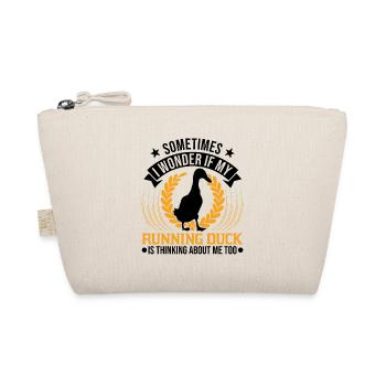 Indian Running Duck Gift Bottle Duck - Organic Pouch - nature - Front