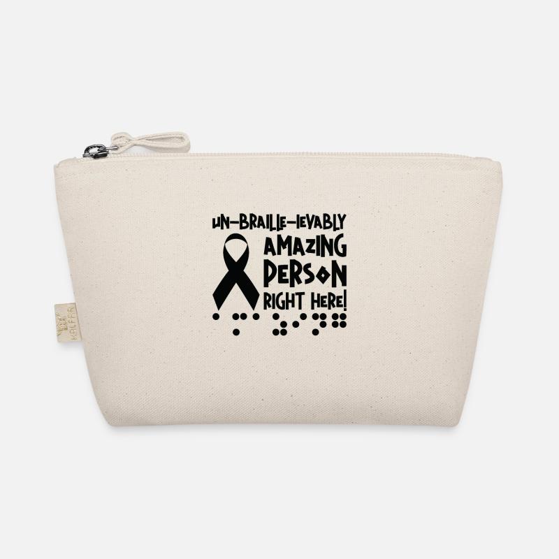 Braille Blind Blindness Awareness Visually Organic Pouch