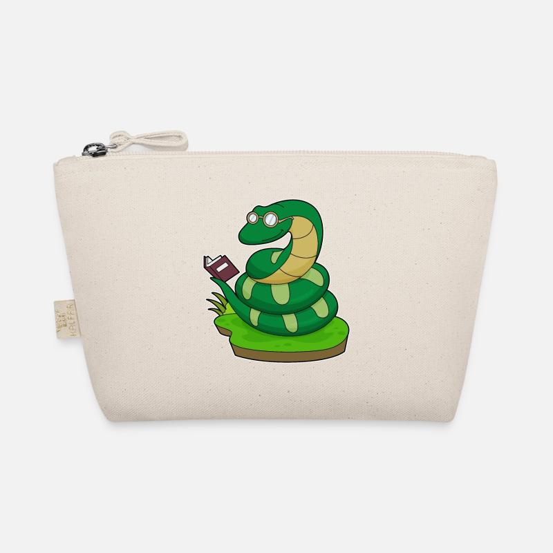 Schlange Nerd Buch Bio-Täschchen