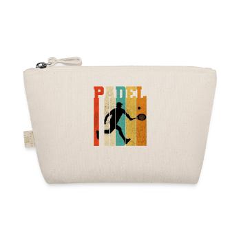 Padel Paddel Schläger Tennis Sport I Geschenk - Bio-Täschchen - Natur - Vorne