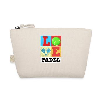 Padel Paddel Schläger Tennis Sport I Geschenk - Bio-Täschchen - Natur - Vorne