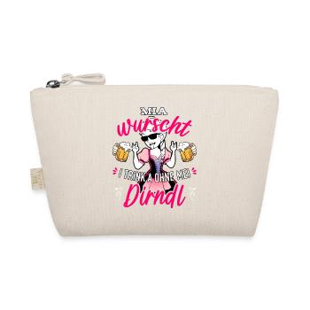Trachtenshirt Damen Dirndl Saufen Trachten T-Shirt - Bio-Täschchen - Natur - Vorne