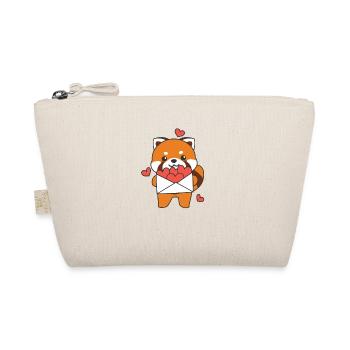 Panda roux pour la Saint-Valentin animaux mignons avec des cœurs - Trousse biologique - nature - Devant